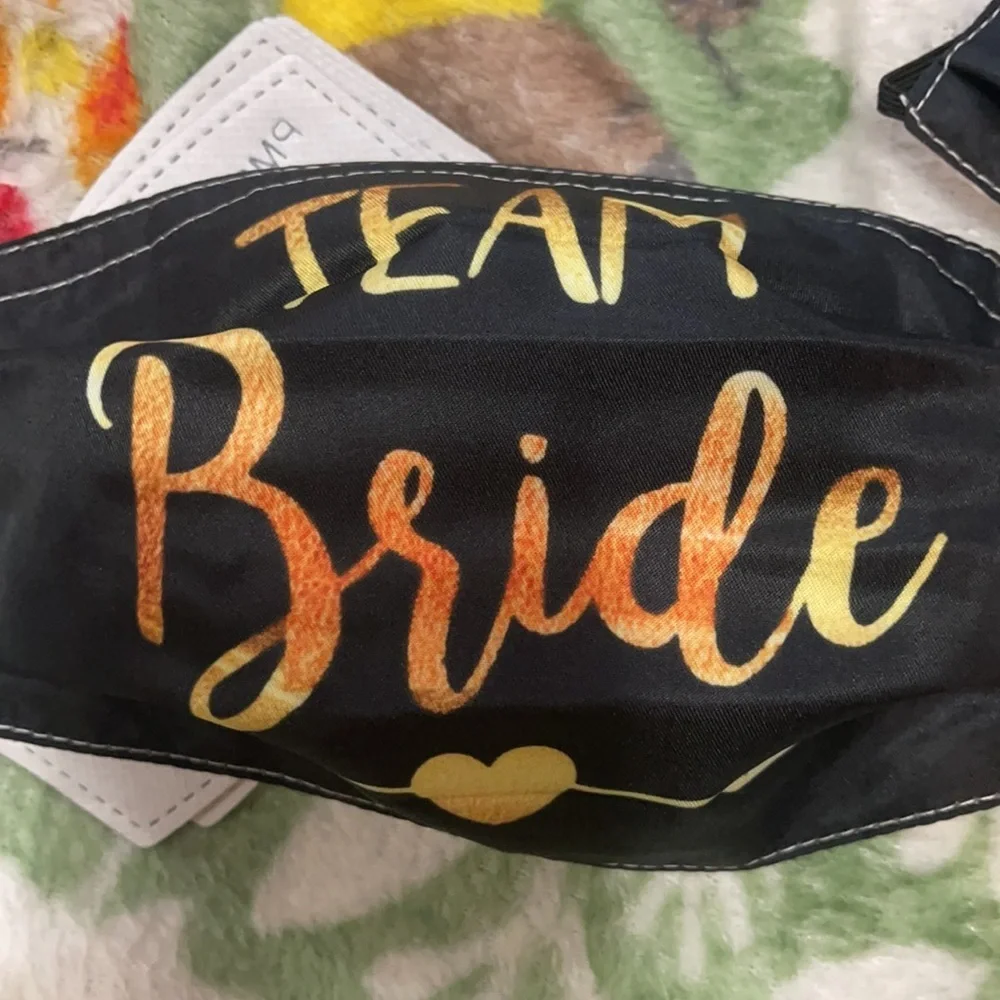 New set/2 Team Bride and Groom face masks